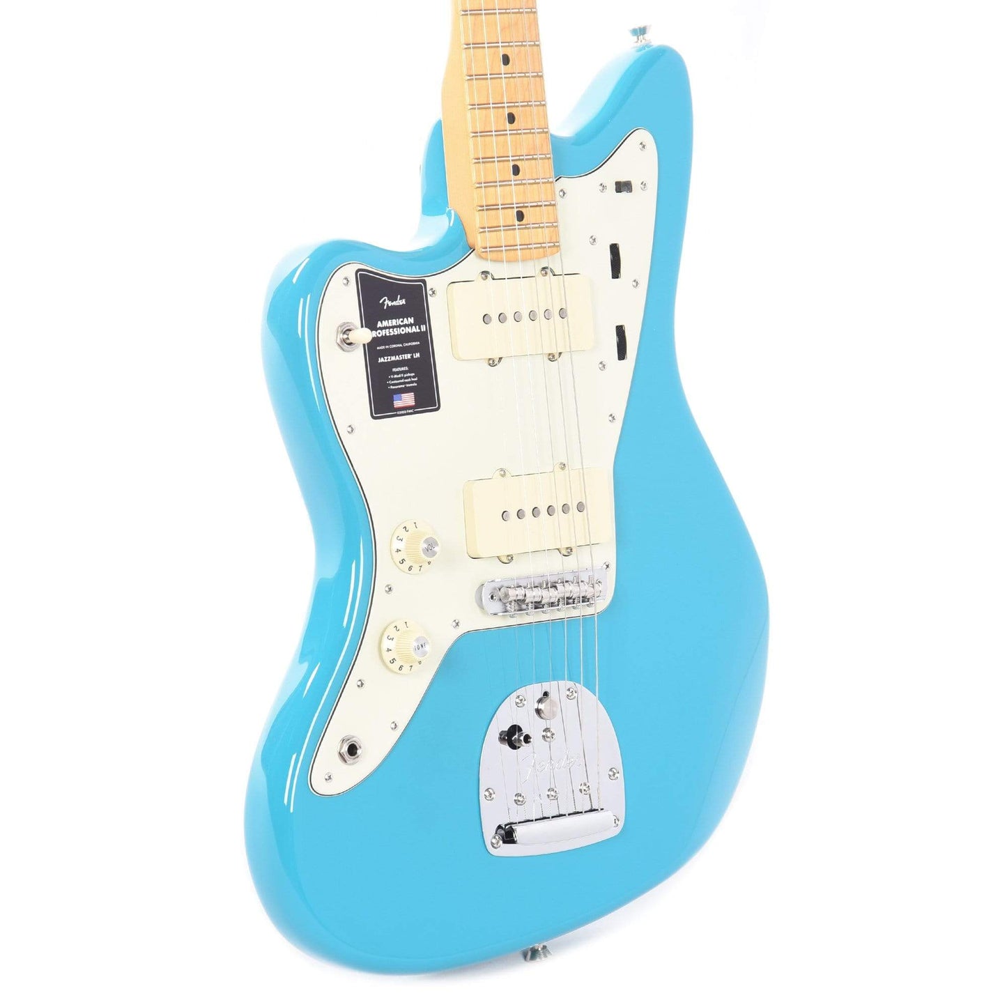 Fender American Professional II Jazzmaster Miami Blue LEFTY Electric Guitars / Left-Handed