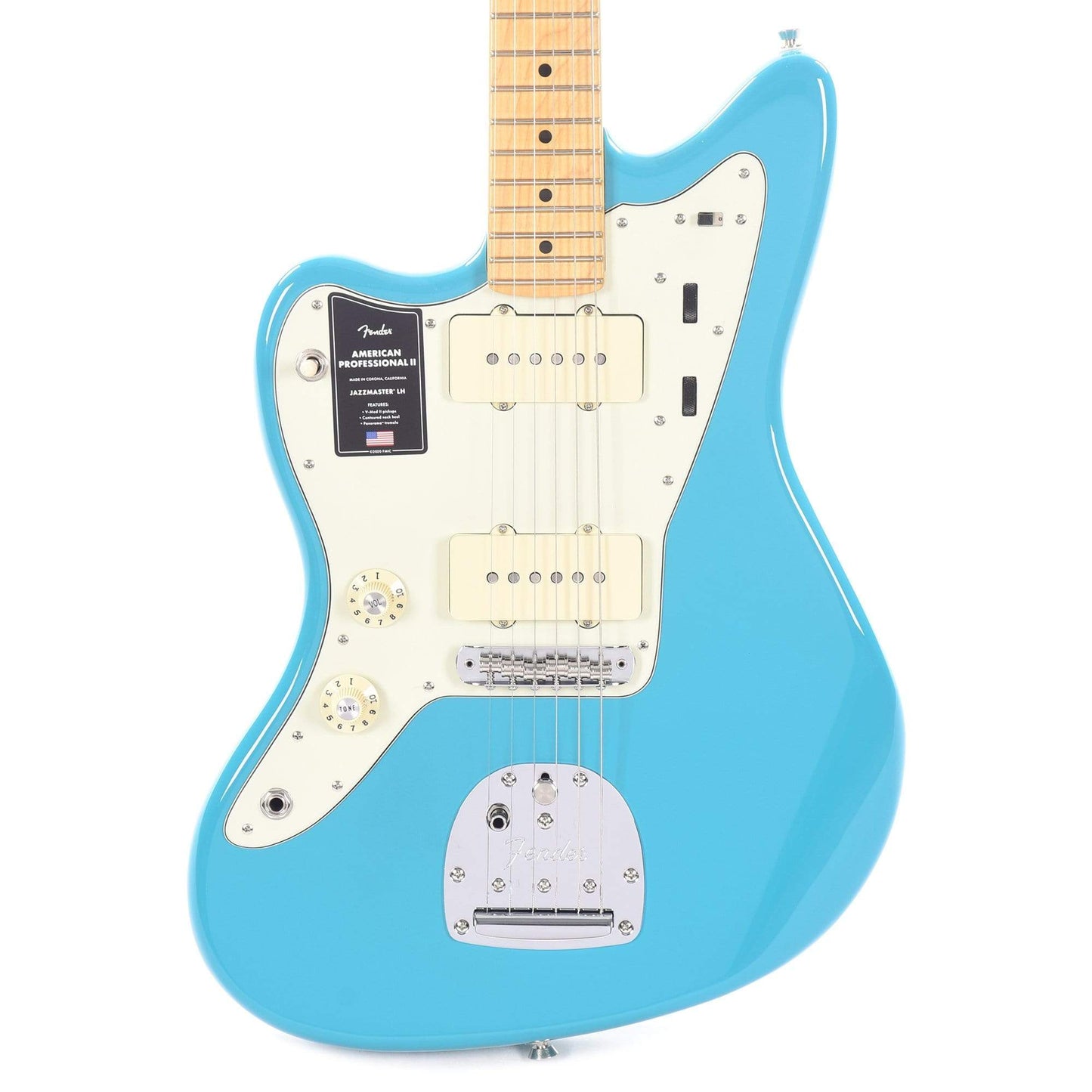 Fender American Professional II Jazzmaster Miami Blue LEFTY Electric Guitars / Left-Handed