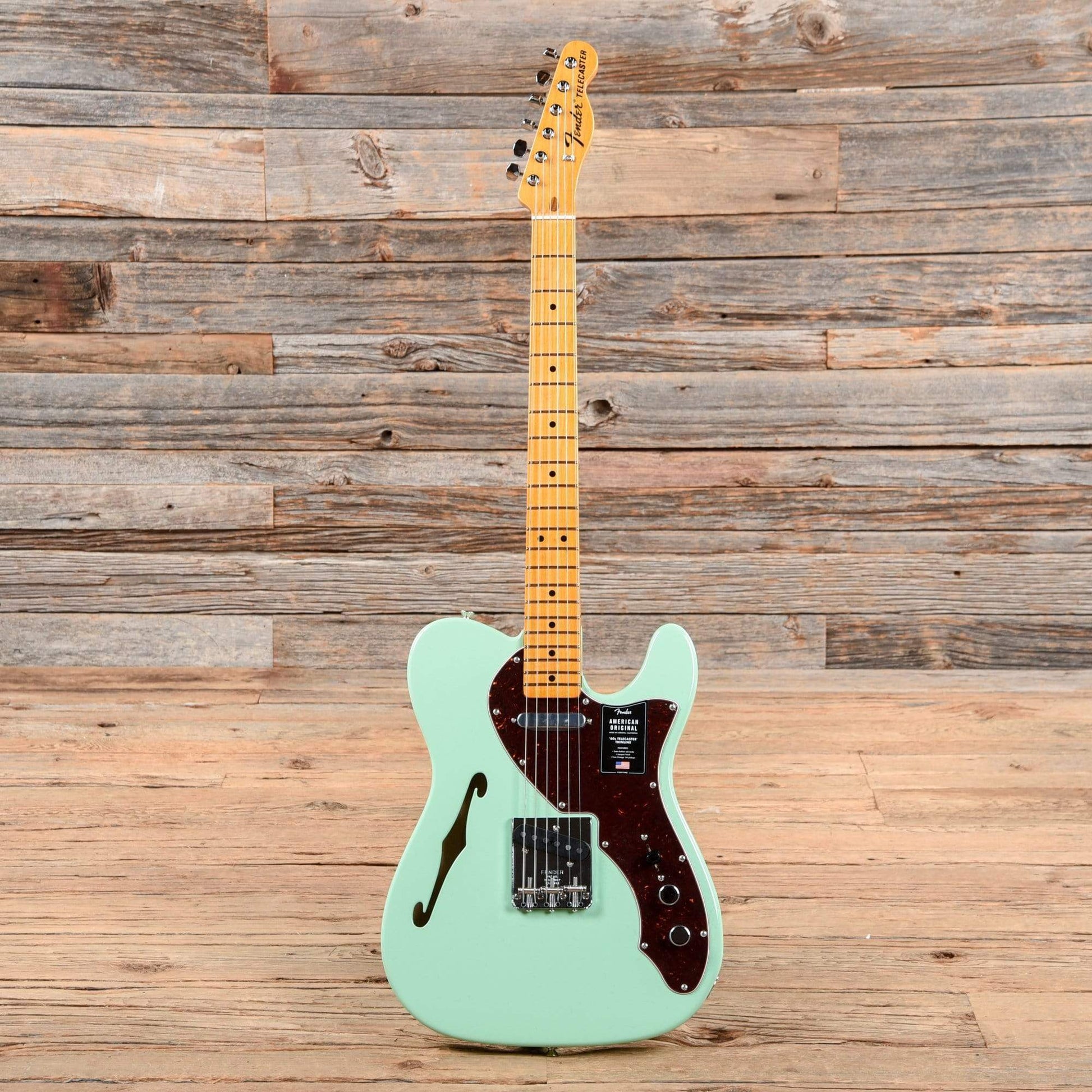 Fender American Original '60s Telecaster Thinline Sea Foam Green Electric Guitars / Semi-Hollow