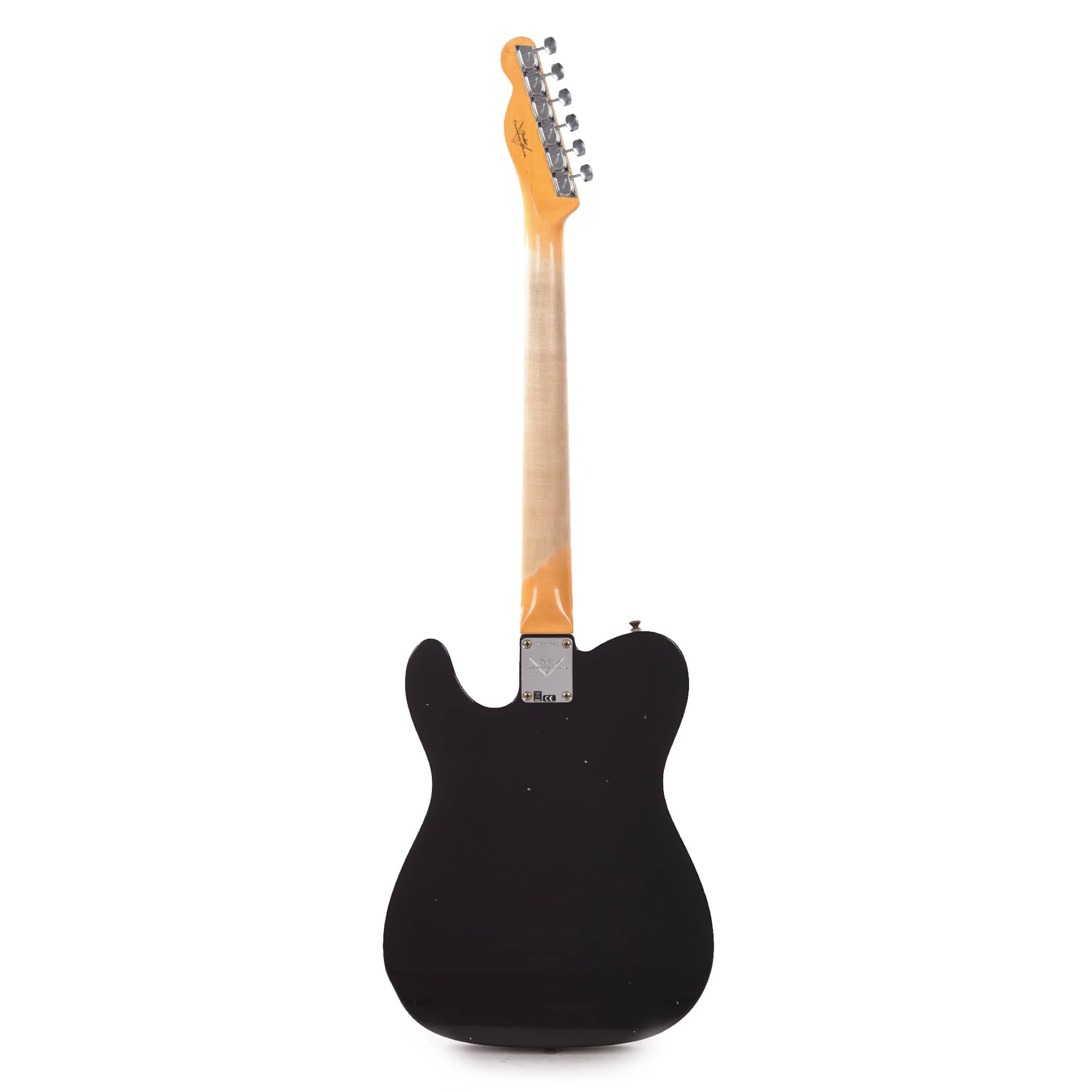 Fender Custom Shop 1968 Telecaster Thinline Journeyman Relic Aged Black Electric Guitars / Semi-Hollow