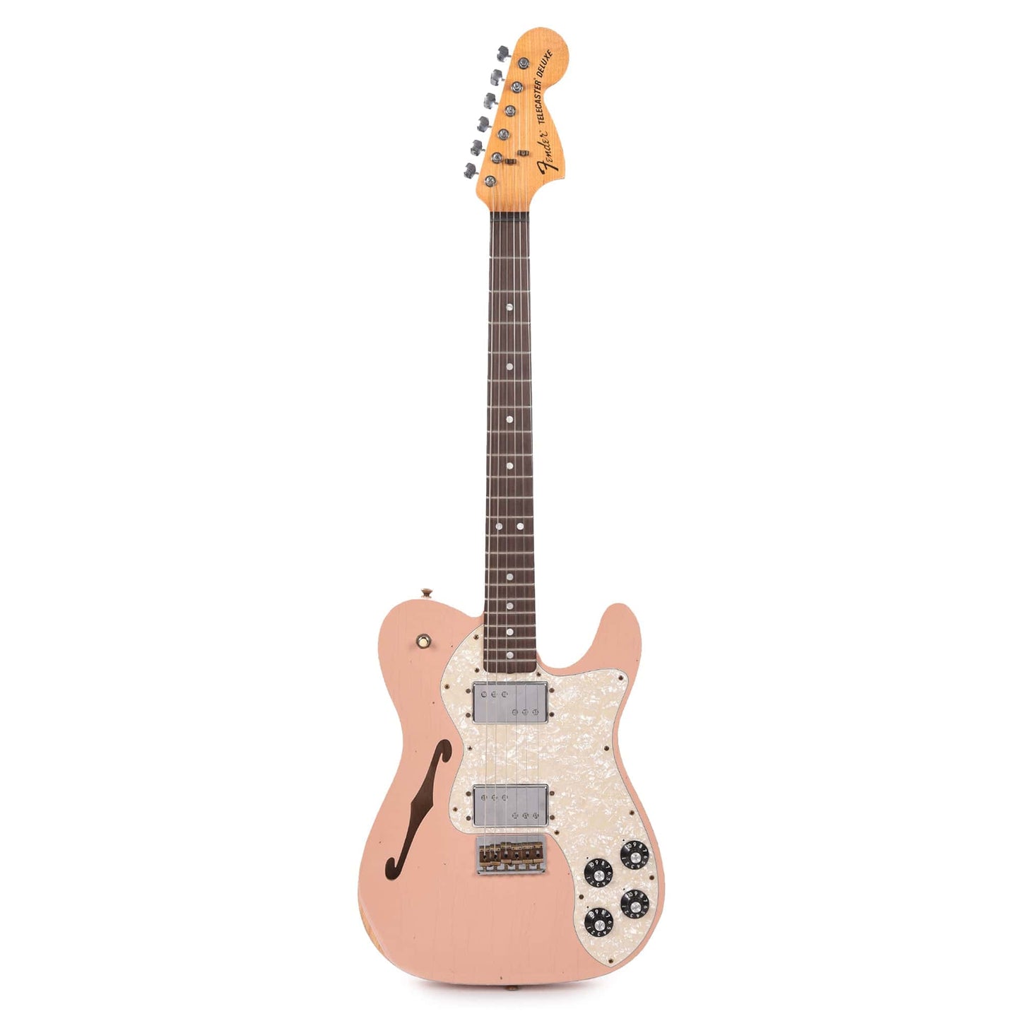 Fender Custom Shop 1972 Thinline Deluxe Relic Ash Dirty Shell Pink w/Novak Widerange Humbuckers Electric Guitars / Semi-Hollow