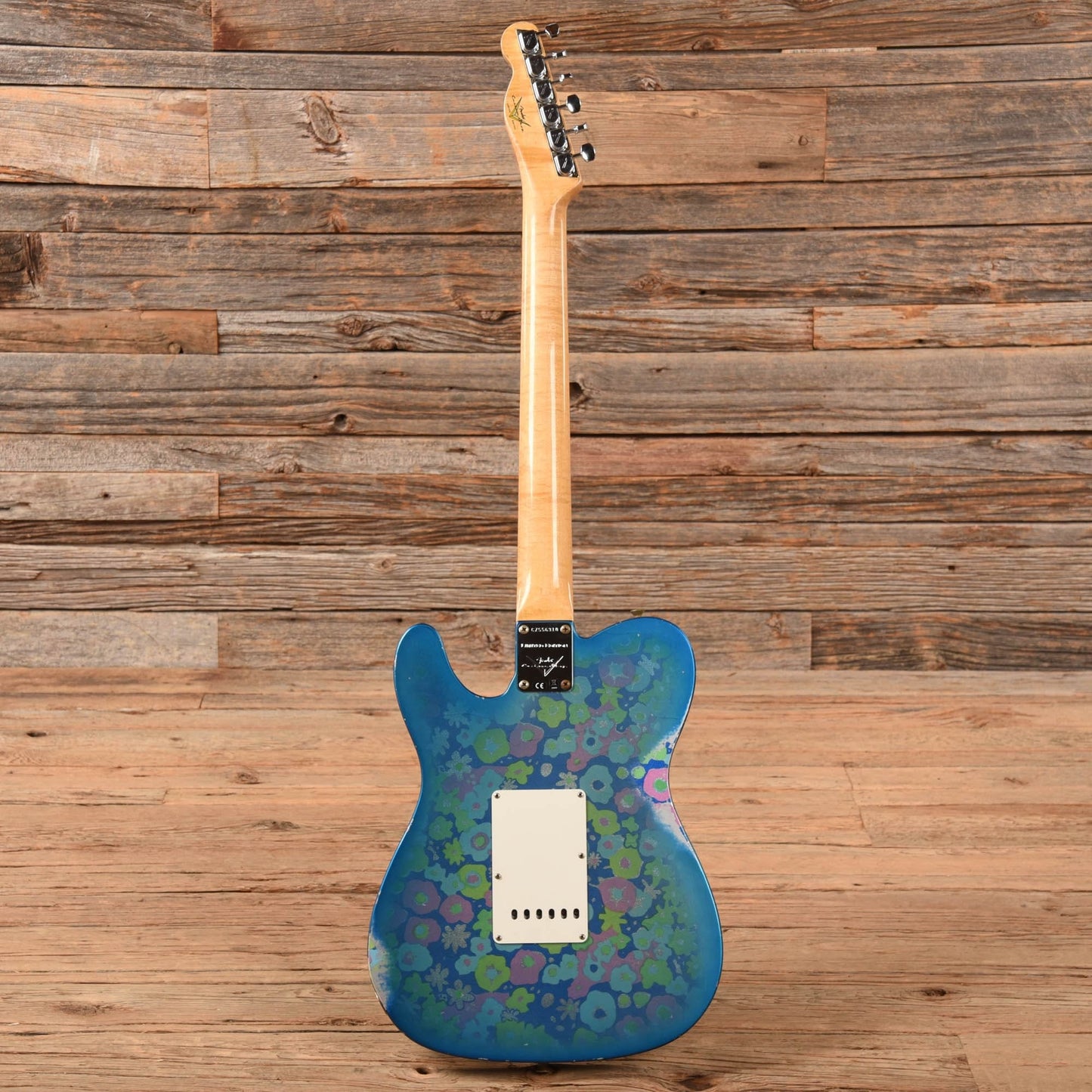 Fender Custom Shop 72 Telecaster Thinline HH Aged Blue Flower Blue Flower 2021 Electric Guitars / Semi-Hollow