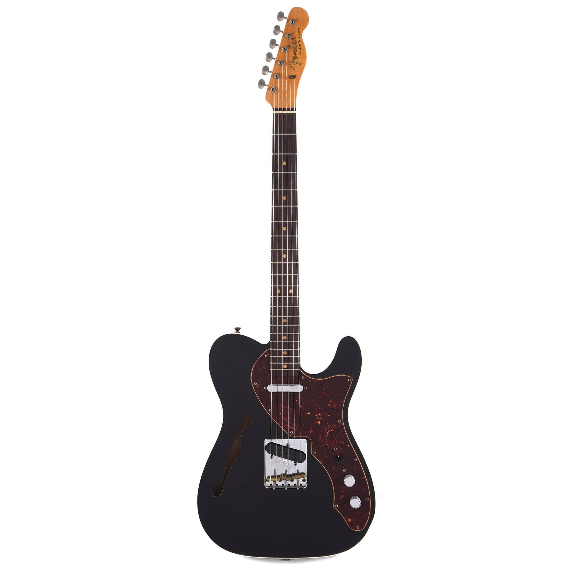 Fender Custom Shop Limited Edition '60s Telecaster Thinline Custom Journeyman Aged Black Electric Guitars / Semi-Hollow