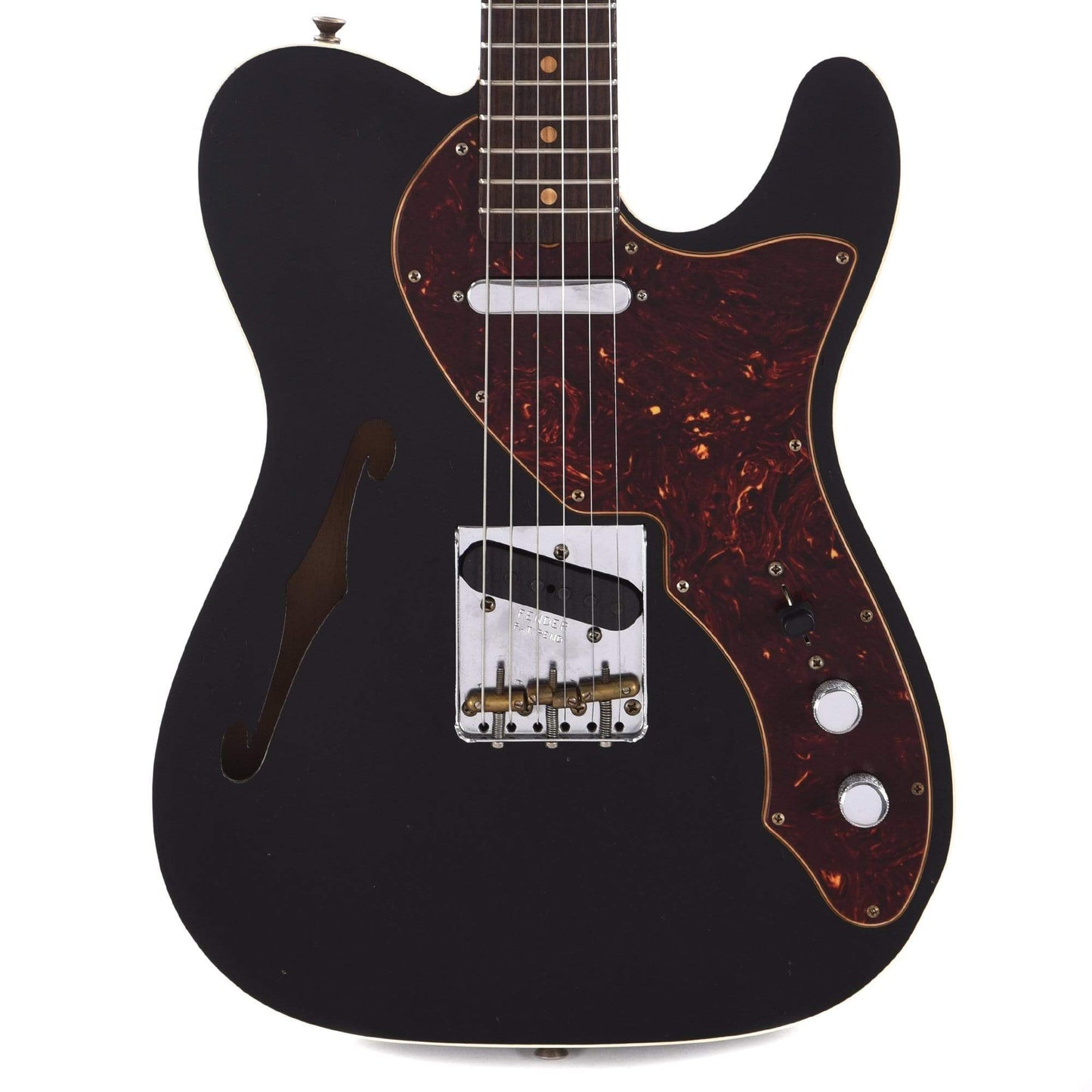 Fender Custom Shop Limited Edition '60s Telecaster Thinline Custom Journeyman Aged Black Electric Guitars / Semi-Hollow