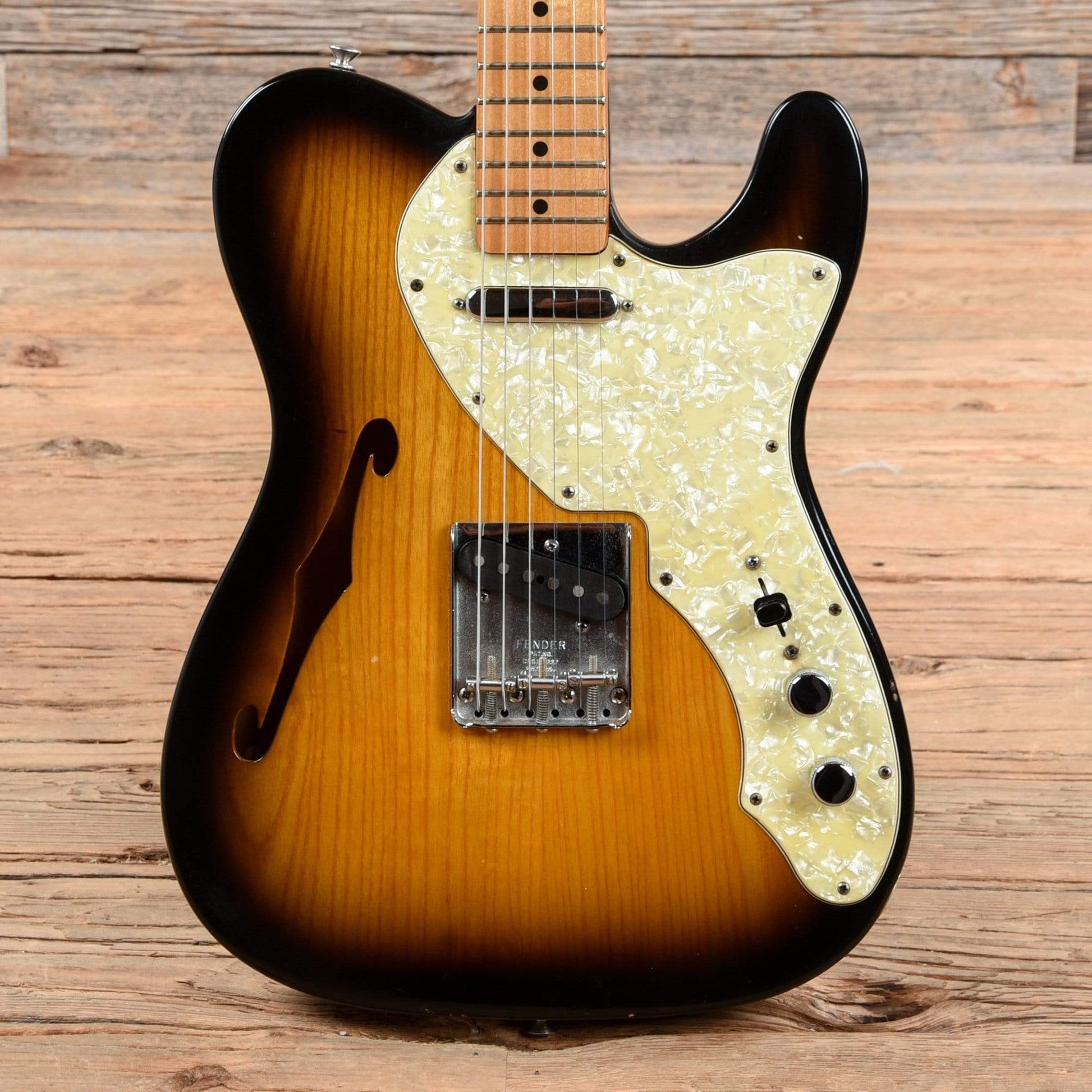 Fender Custom Shop Telecaster Thinline Sunburst Electric Guitars / Semi-Hollow