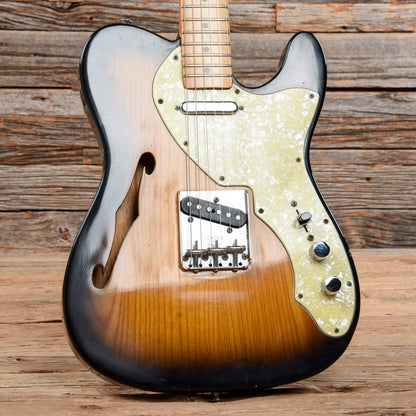 Fender Custom Shop Telecaster Thinline Sunburst Electric Guitars / Semi-Hollow