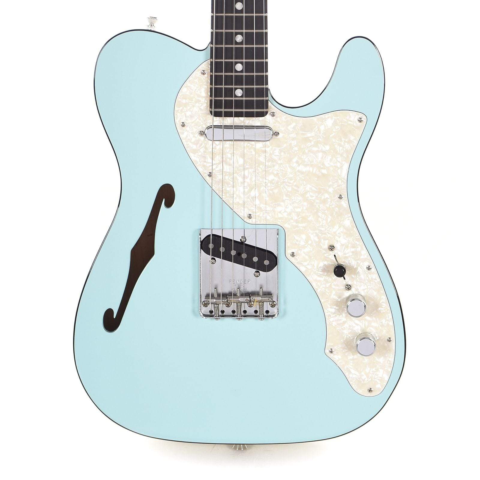 Fender Limited Edition Two-Tone Telecaster Daphne Blue Electric Guitars / Semi-Hollow