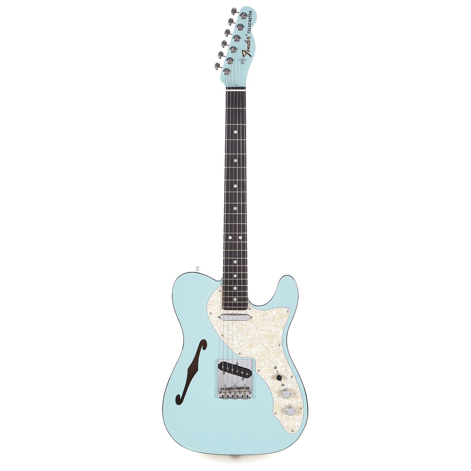 Fender Limited Edition Two-Tone Telecaster Daphne Blue Electric Guitars / Semi-Hollow