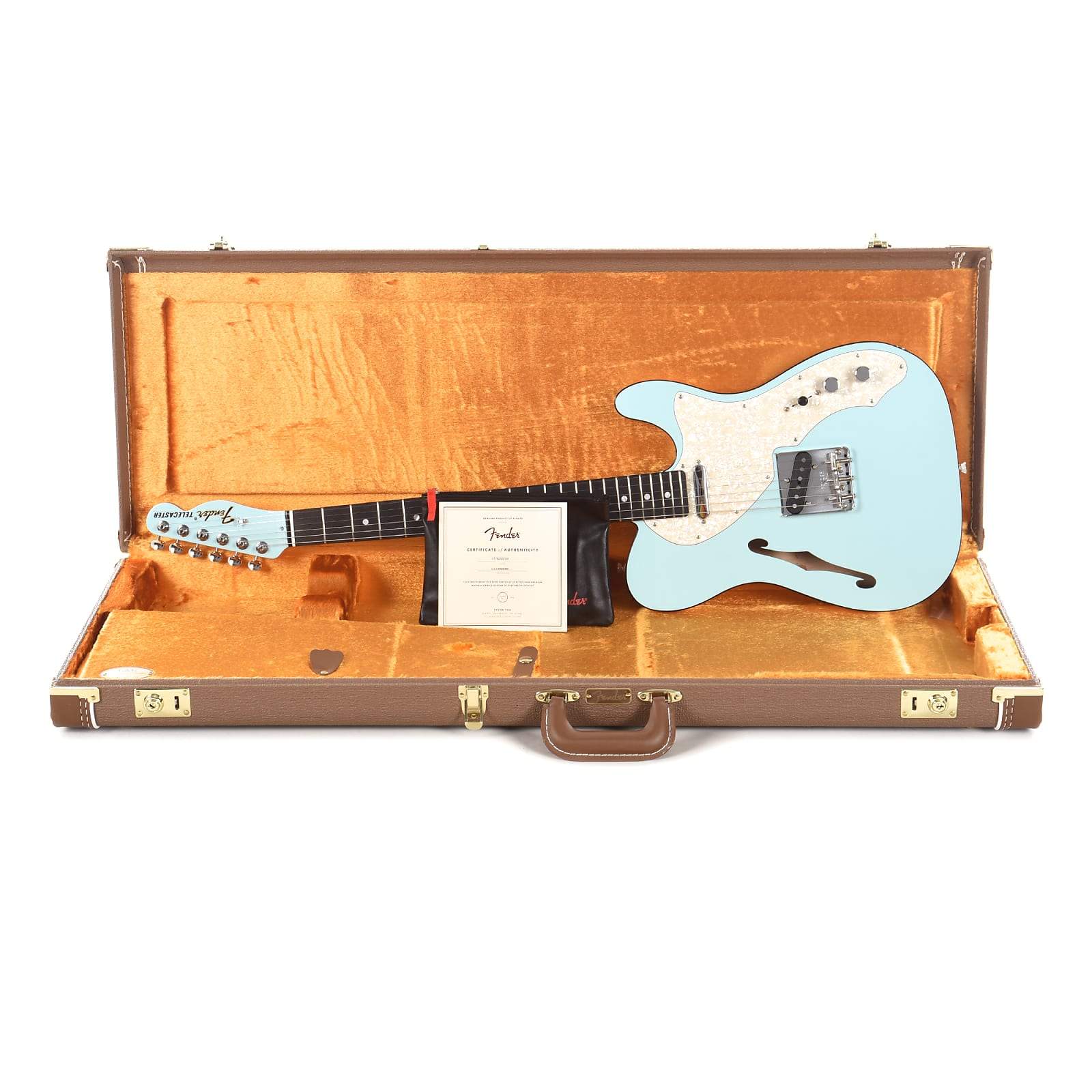 Fender Limited Edition Two-Tone Telecaster Daphne Blue Electric Guitars / Semi-Hollow