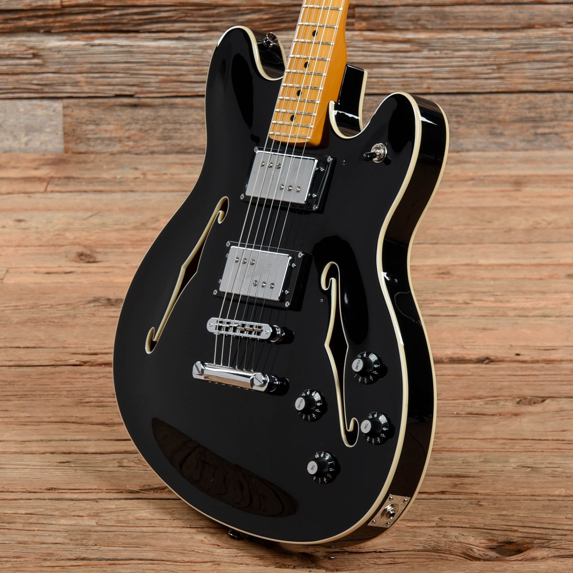 Fender Modern Player Starcaster Black 2014 Electric Guitars / Semi-Hollow