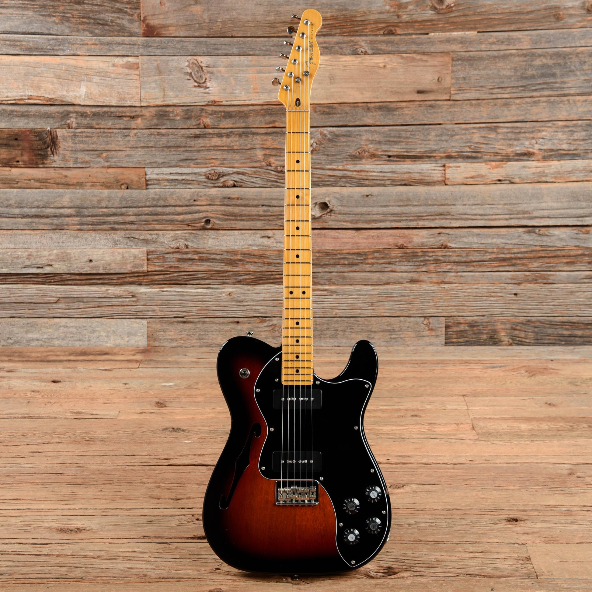 Fender Modern Player Telecaster Thinline Deluxe Sunburst Electric Guitars / Semi-Hollow