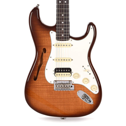 Fender Rarities USA Thinline Flametop Stratocaster HSS Rosewood Neck Violin Burst Electric Guitars / Semi-Hollow