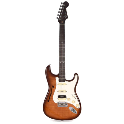 Fender Rarities USA Thinline Flametop Stratocaster HSS Rosewood Neck Violin Burst Electric Guitars / Semi-Hollow