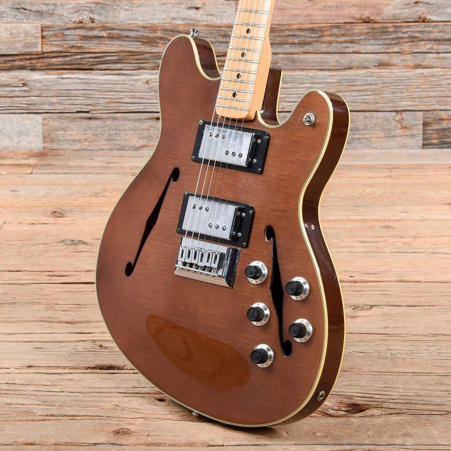 Fender Starcaster Mocha 1976 Electric Guitars / Semi-Hollow