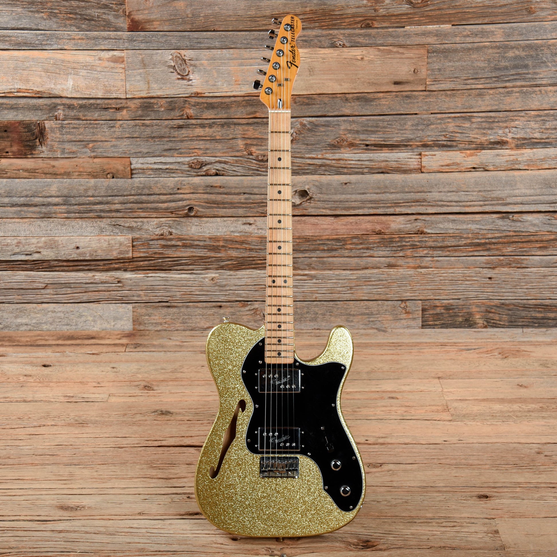 Fender Telecaster Thinline Gold Sparkle Refin 1972 Electric Guitars / Semi-Hollow