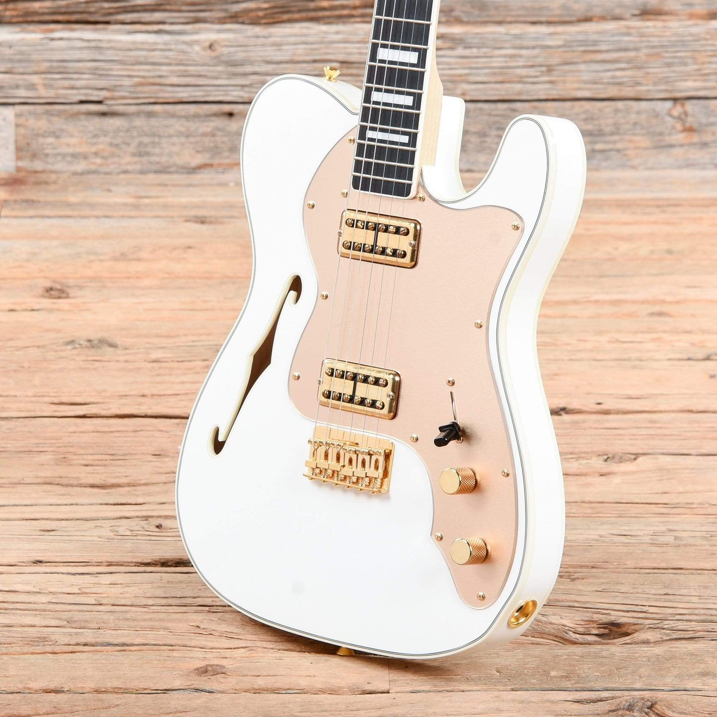 Fender Telecaster Thinline Super Deluxe Olympic White 2015 Electric Guitars / Semi-Hollow