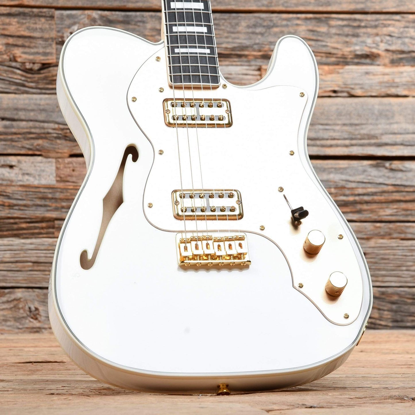 Fender Telecaster Thinline Super Deluxe Olympic White 2015 Electric Guitars / Semi-Hollow