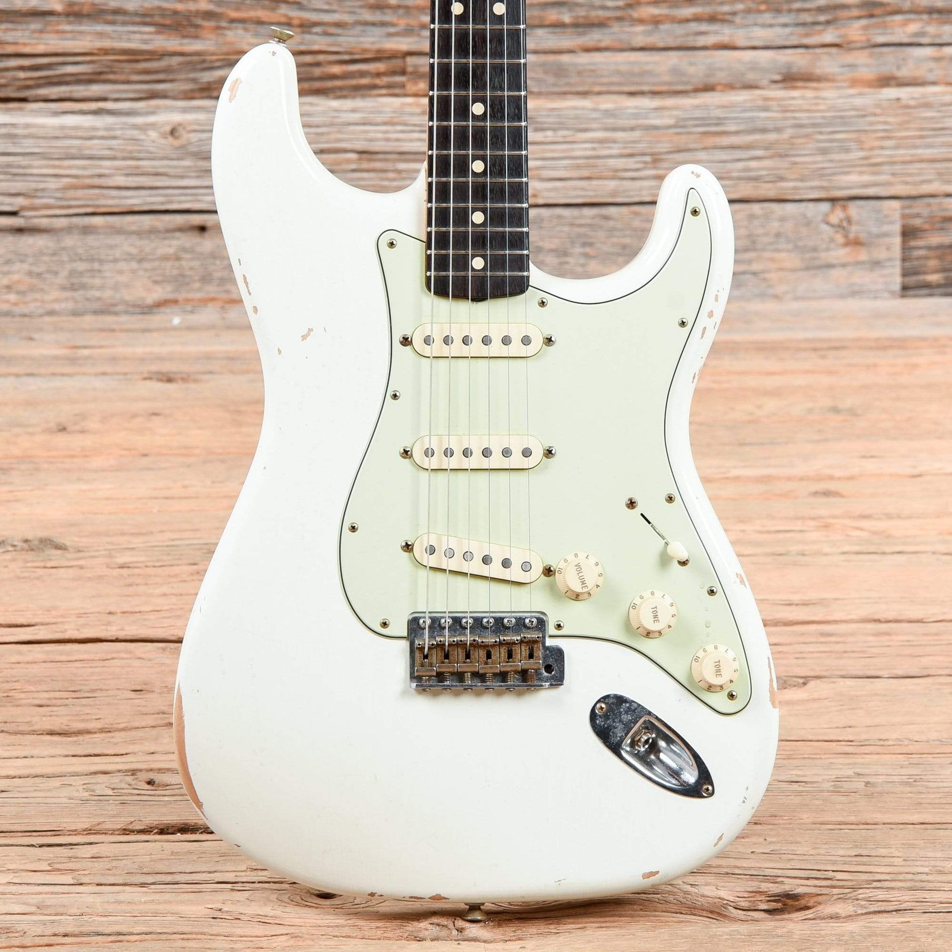 Fender 1963 Stratocaster Relic Olympic White 2016 Electric Guitars / Solid Body