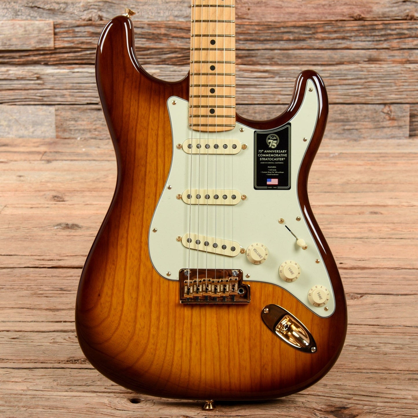 Fender 75th Anniversary Commemorative Stratocaster Bourbon Burst 2021 Electric Guitars / Solid Body