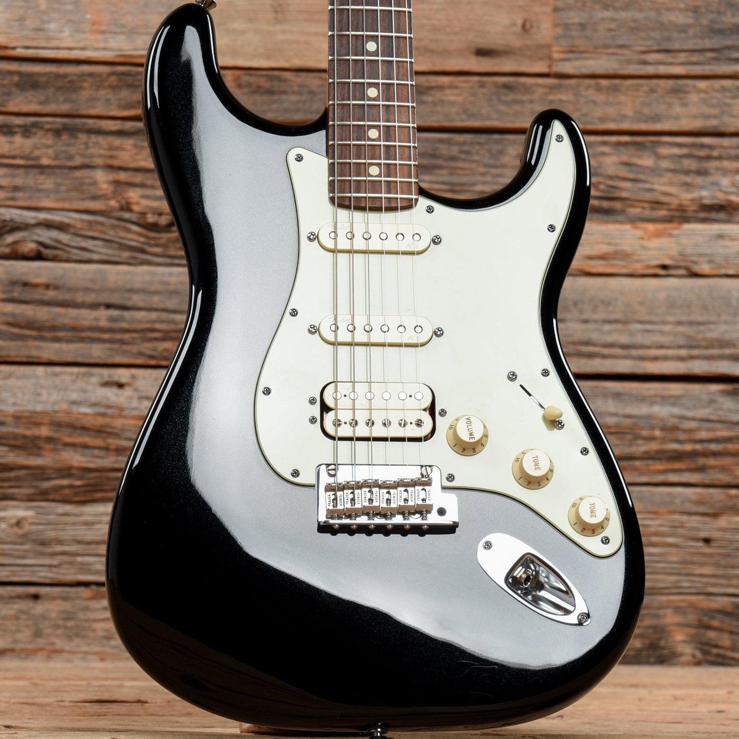 Fender American Deluxe Stratocaster Plus HSS Mystic Black 2014 Electric Guitars / Solid Body