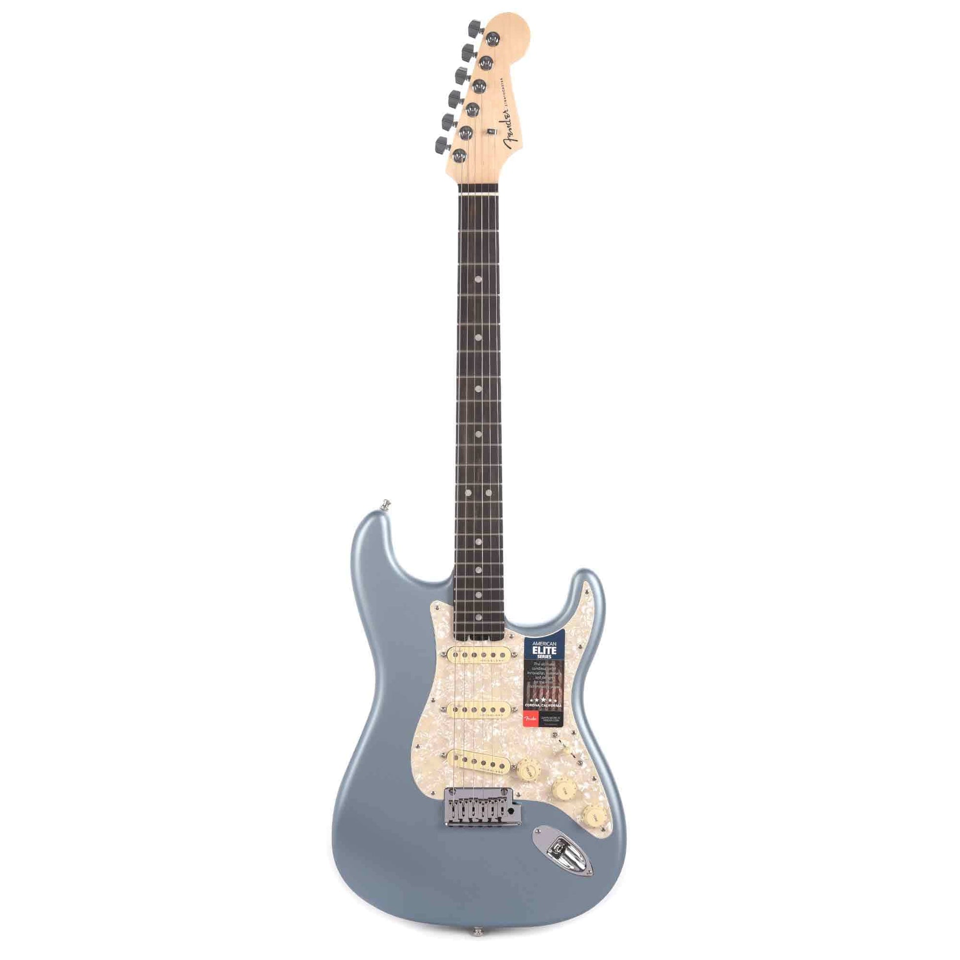 Fender American Elite Stratocaster Satin Ice Blue Metallic Electric Guitars / Solid Body