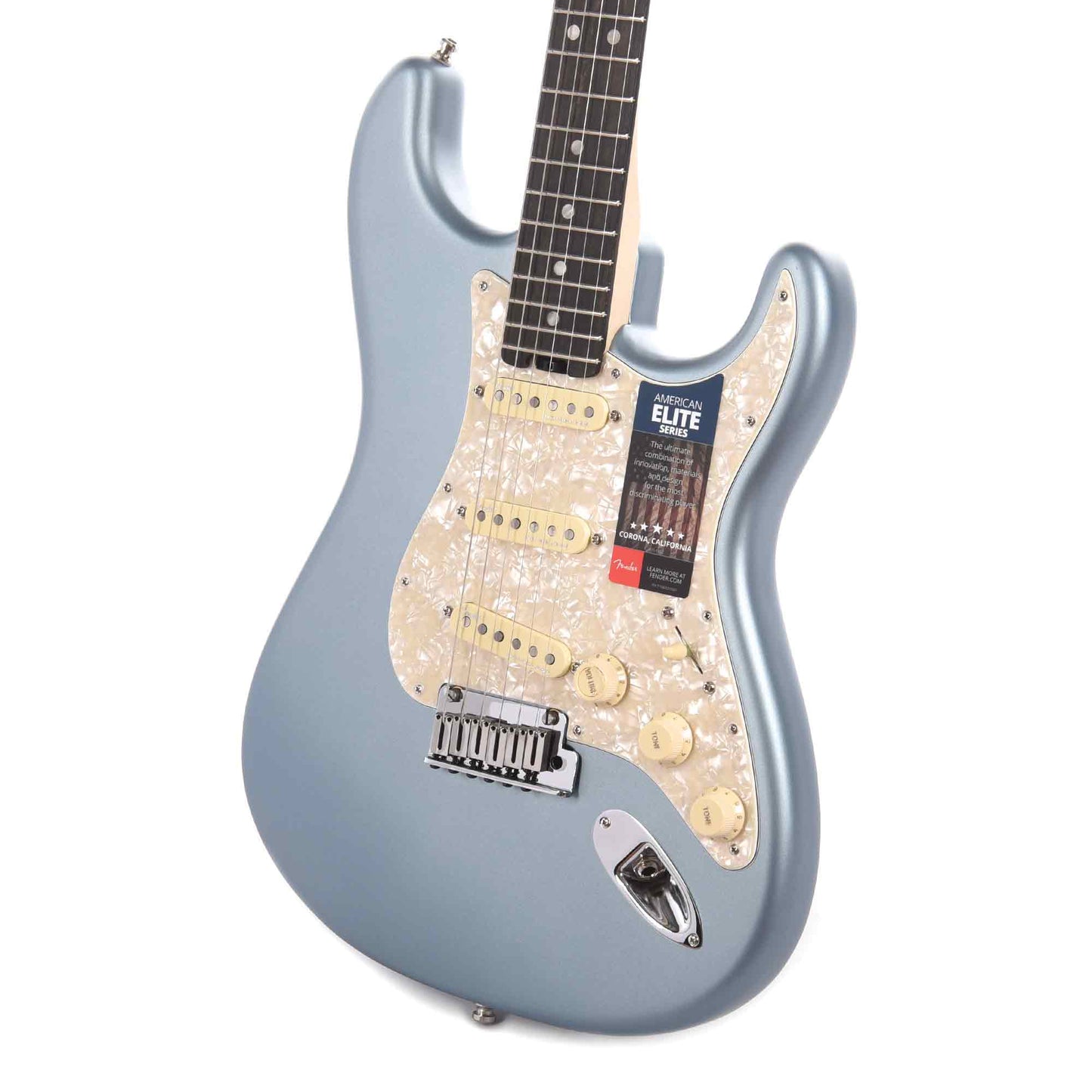 Fender American Elite Stratocaster Satin Ice Blue Metallic Electric Guitars / Solid Body