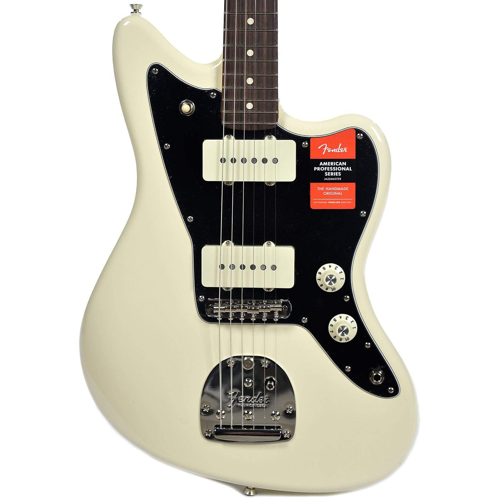 Fender American Pro Jazzmaster RW Olympic White w/ Black Pickguard Electric Guitars / Solid Body