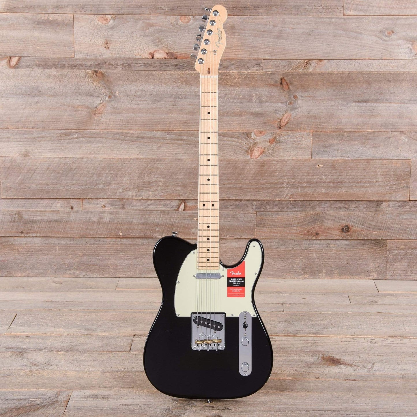 Fender American Pro Telecaster Black w/Mint Pickguard Electric Guitars / Solid Body