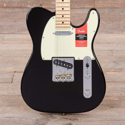 Fender American Pro Telecaster Black w/Mint Pickguard Electric Guitars / Solid Body