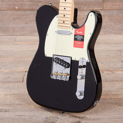 Fender American Pro Telecaster Black w/Mint Pickguard Electric Guitars / Solid Body