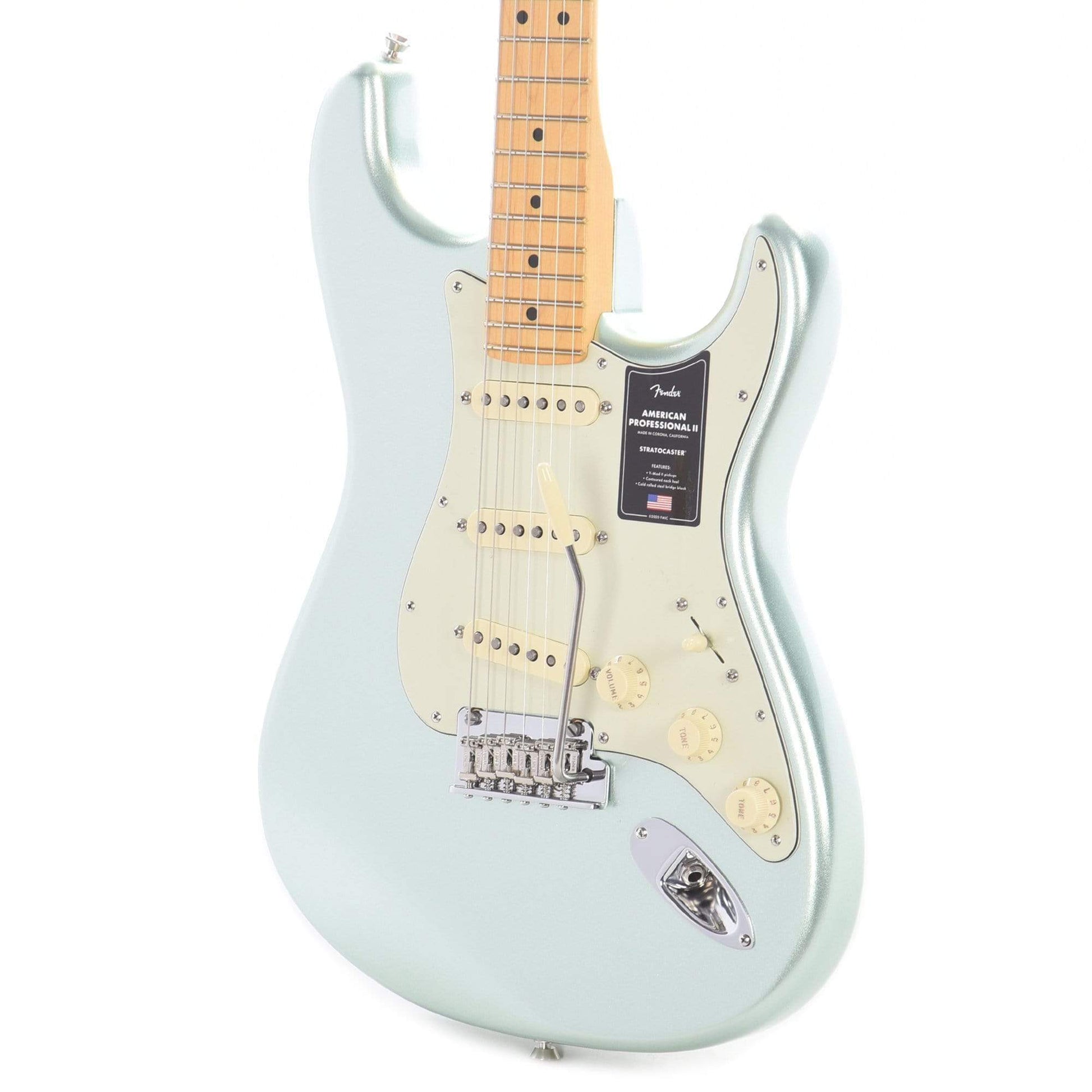 Fender American Professional II Stratocaster Mystic Surf Green Electric Guitars / Solid Body