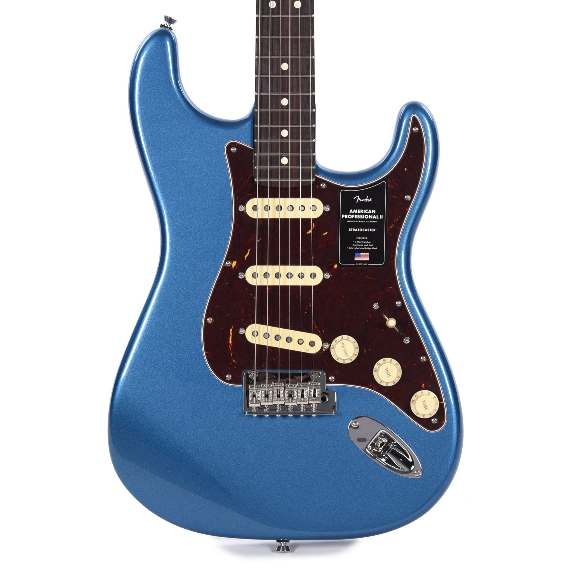 Fender American Professional II Stratocaster Rosewood Neck Lake Placid Blue w/Custom Shop Fat '50s Pickups Electric Guitars / Solid Body