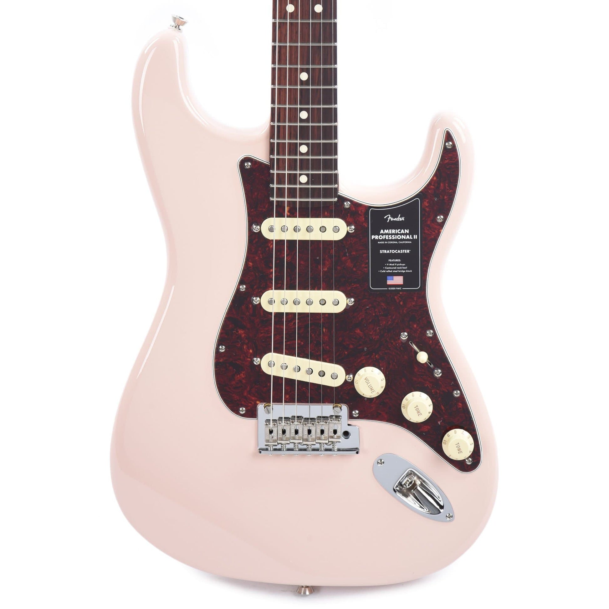 Fender American Professional II Stratocaster Rosewood Neck Shell Pink w/Custom Shop Fat '50s Pickups Electric Guitars / Solid Body