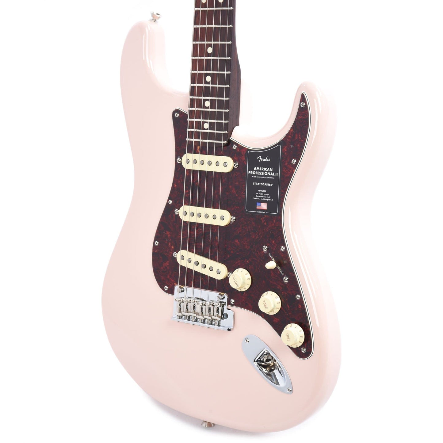 Fender American Professional II Stratocaster Rosewood Neck Shell Pink w/Custom Shop Fat '50s Pickups Electric Guitars / Solid Body