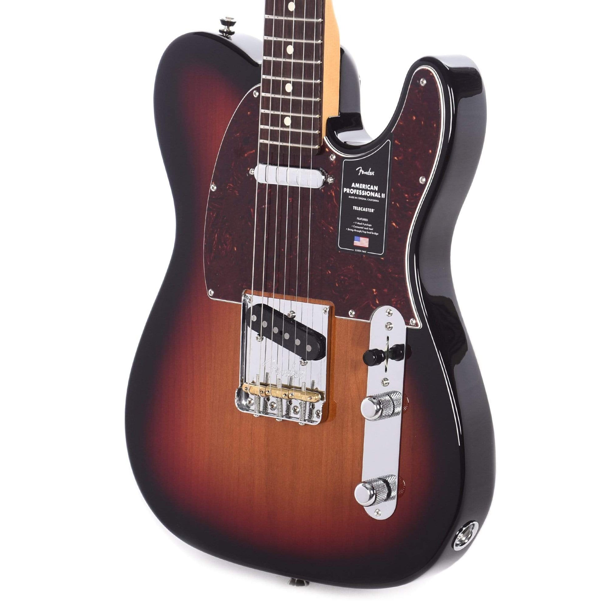 Fender American Professional II Telecaster 3-Tone Sunburst Electric Guitars / Solid Body