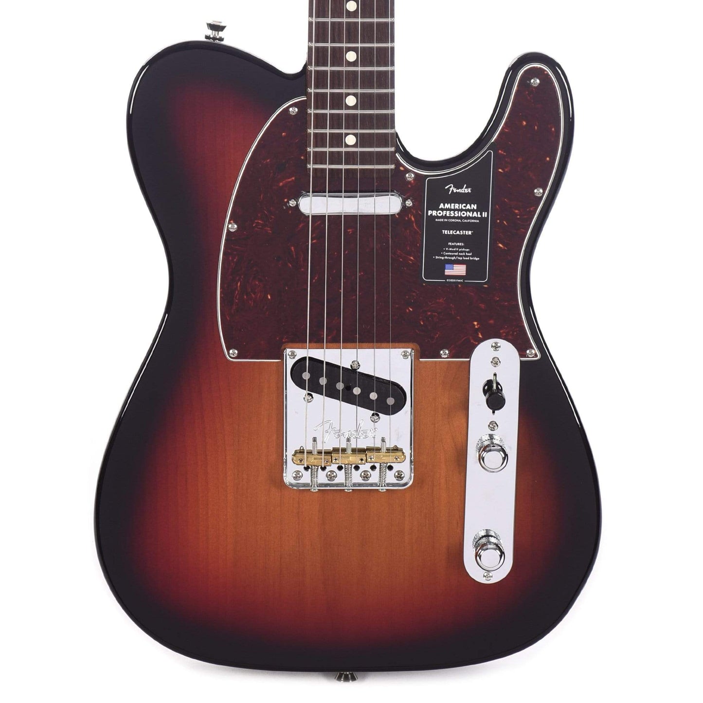 Fender American Professional II Telecaster 3-Tone Sunburst Electric Guitars / Solid Body