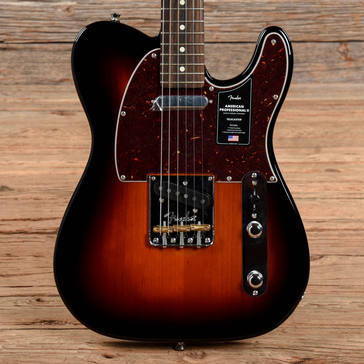 Fender American Professional II Telecaster 3-Tone Sunburst Electric Guitars / Solid Body