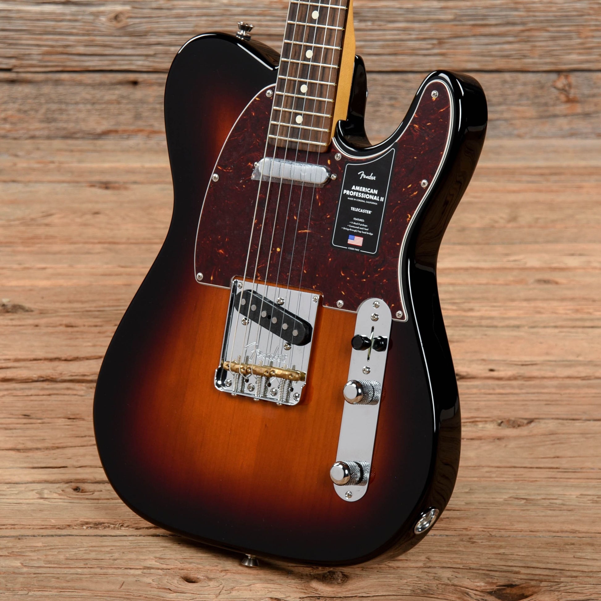 Fender American Professional II Telecaster 3-Tone Sunburst Electric Guitars / Solid Body