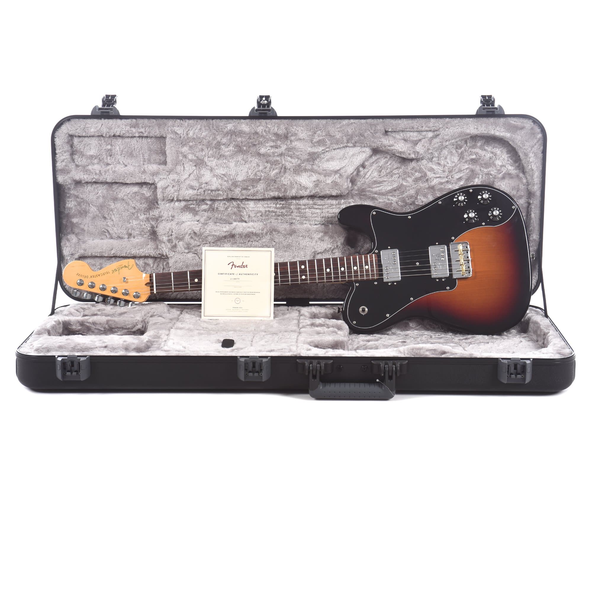 Fender American Professional II Telecaster Deluxe 3-Tone Sunburst Electric Guitars / Solid Body