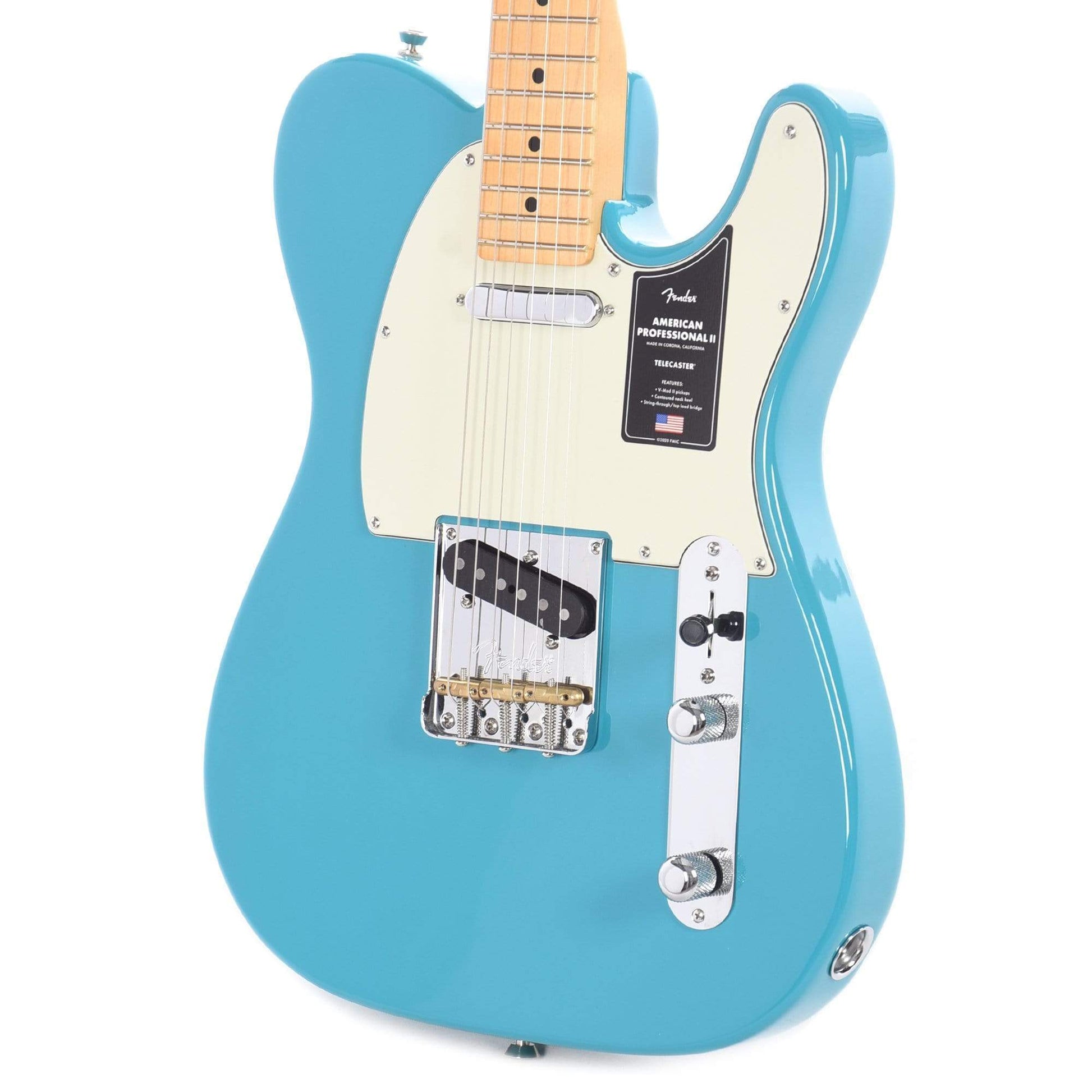 Fender American Professional II Telecaster Miami Blue Electric Guitars / Solid Body