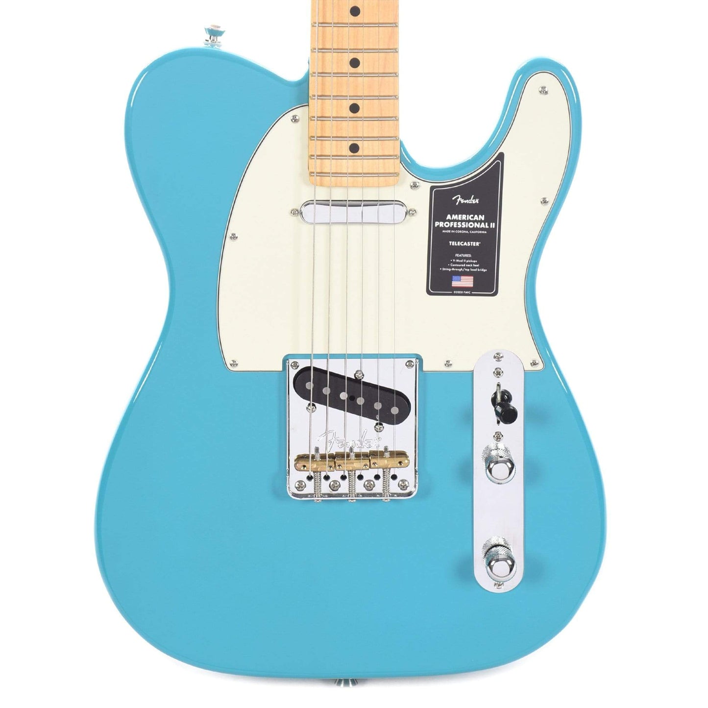 Fender American Professional II Telecaster Miami Blue Electric Guitars / Solid Body