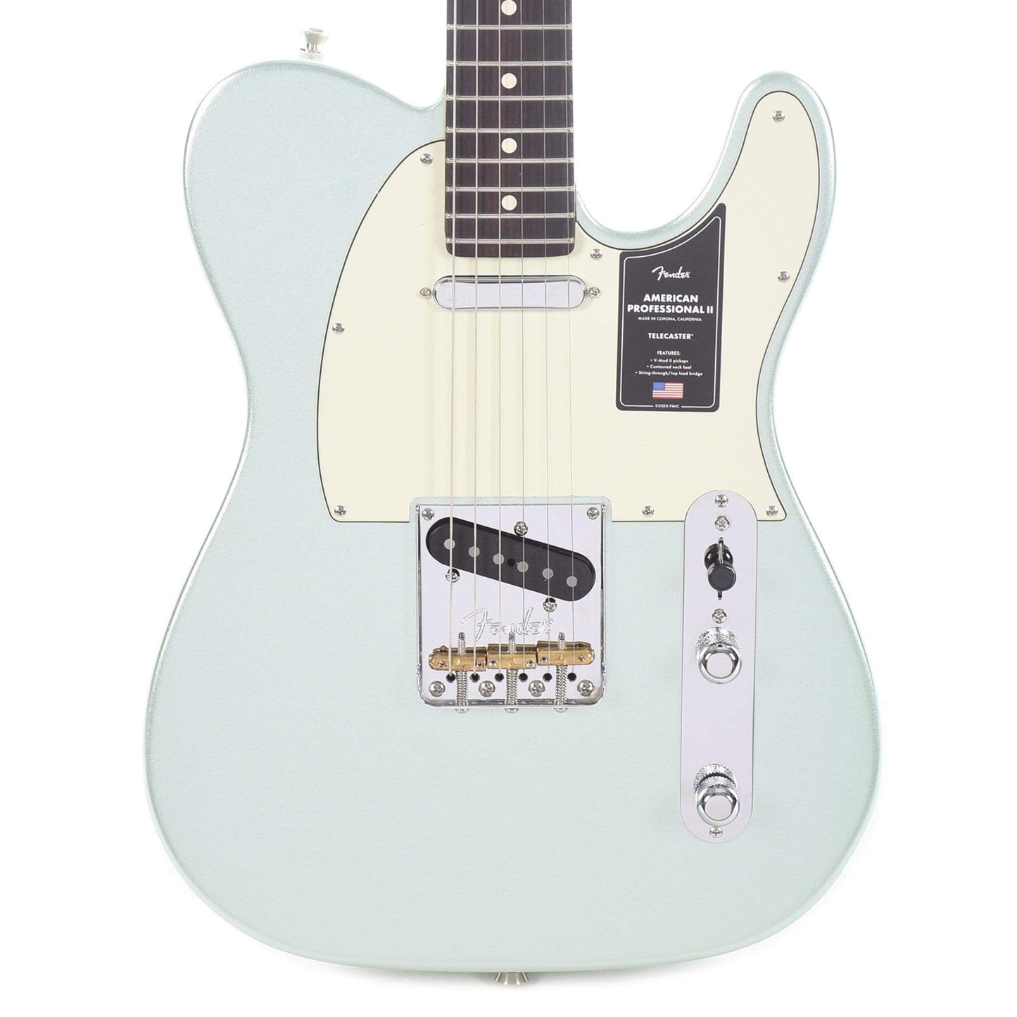 Fender American Professional II Telecaster Mystic Surf Green Electric Guitars / Solid Body