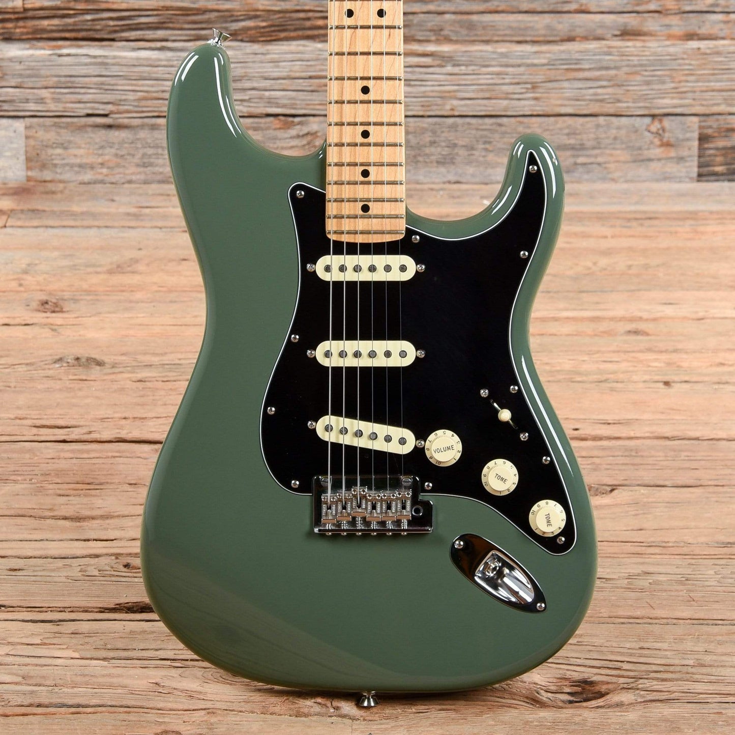 Fender American Professional Stratocaster Antique Olive 2017 Electric Guitars / Solid Body