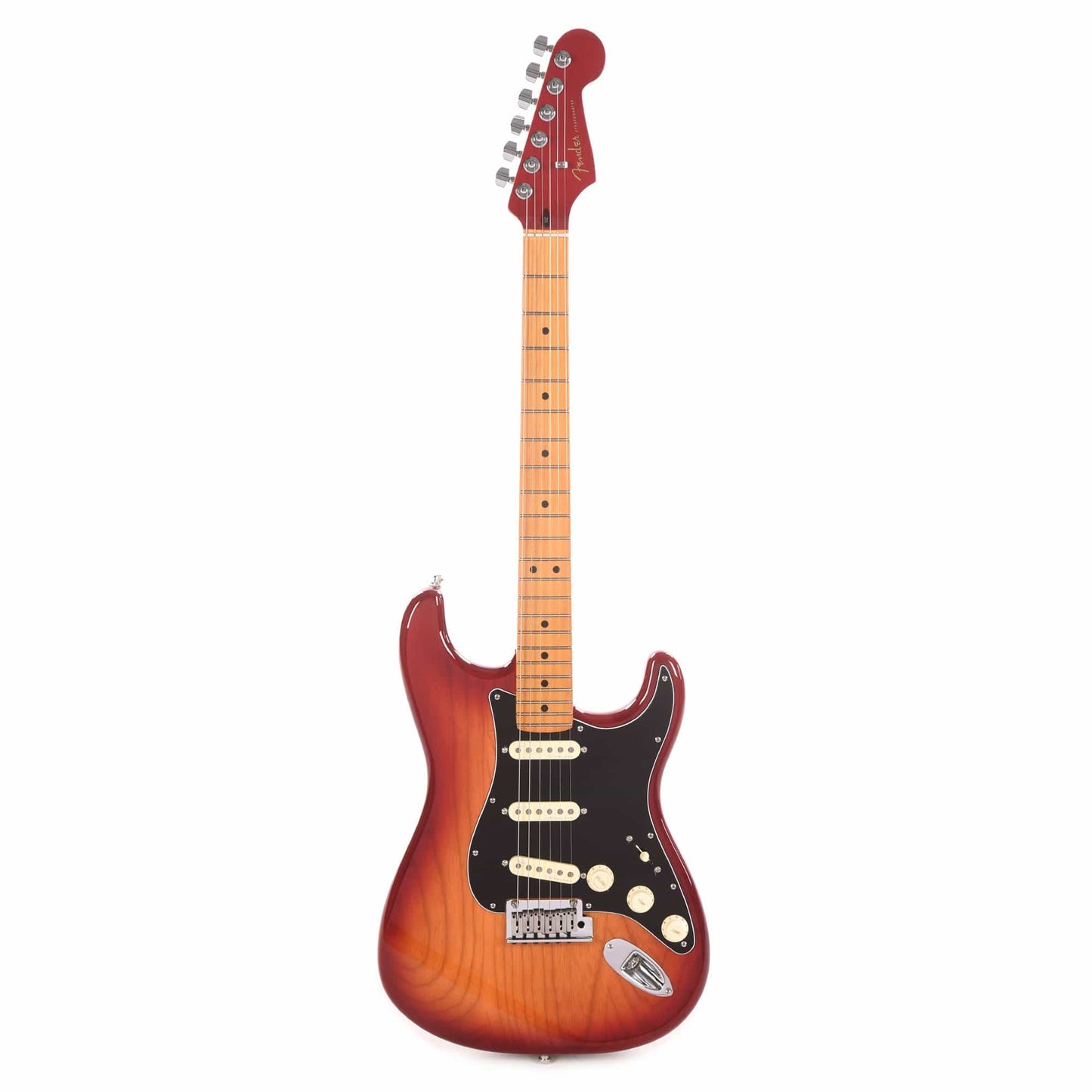 Fender American Ultra Luxe Stratocaster Plasma Red Burst Electric Guitars / Solid Body