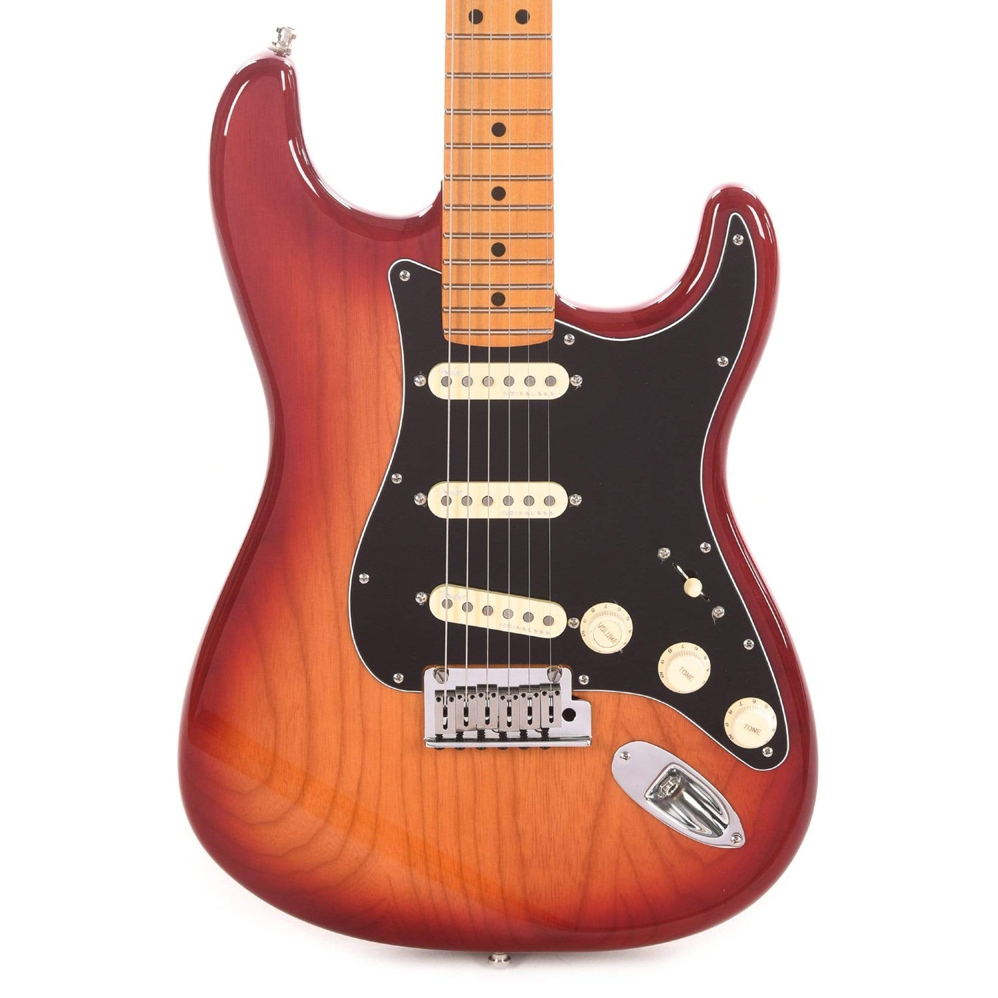 Fender American Ultra Luxe Stratocaster Plasma Red Burst Electric Guitars / Solid Body