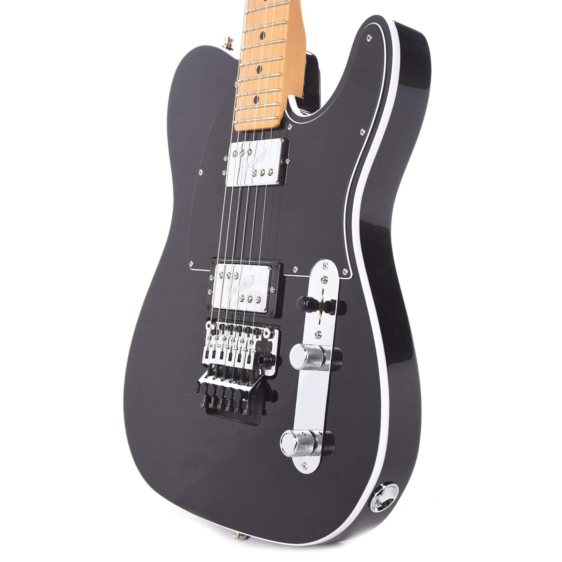 Fender American Ultra Luxe Telecaster Floyd Rose HH Mystic Black Electric Guitars / Solid Body