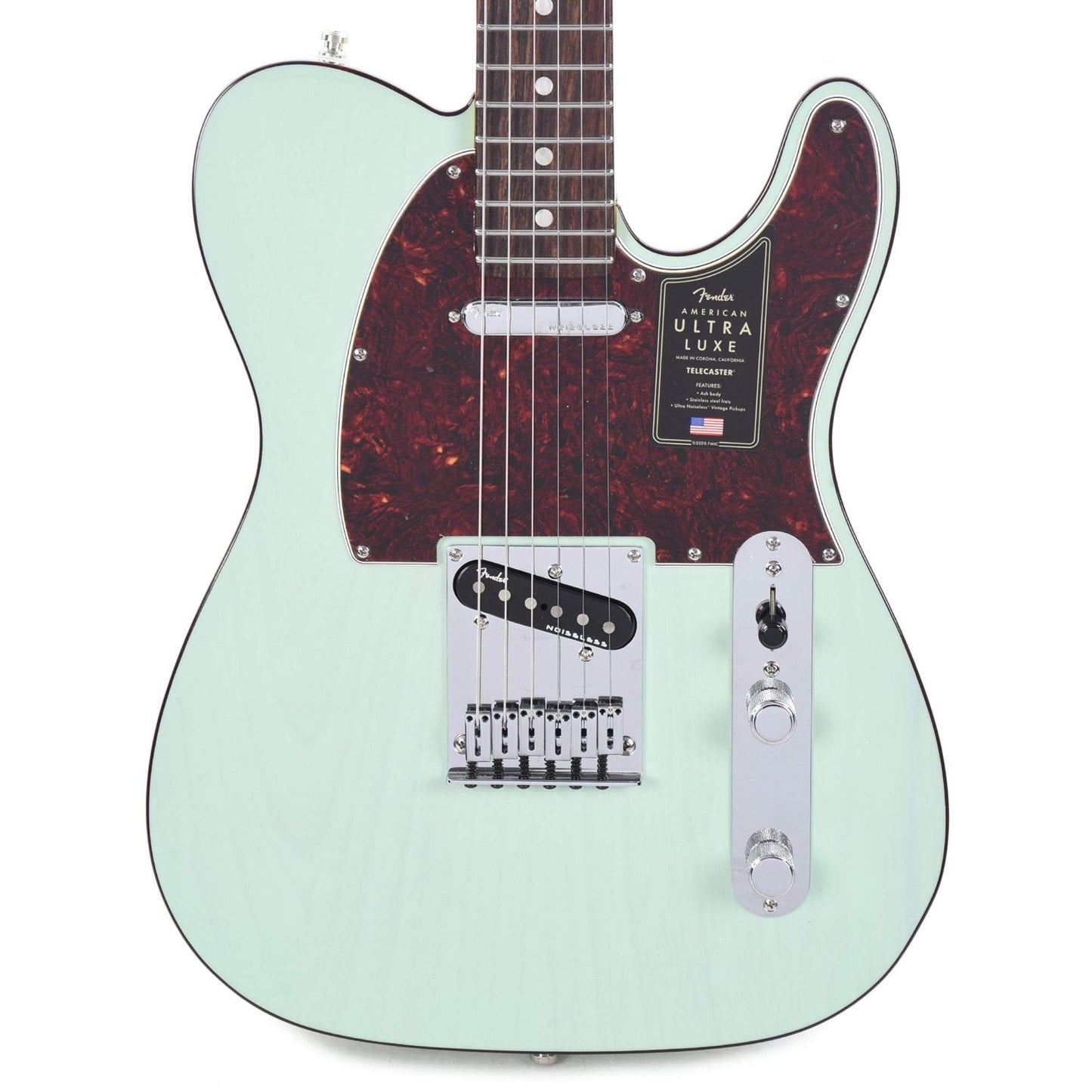 Fender American Ultra Luxe Telecaster Transparent Surf Green Electric Guitars / Solid Body