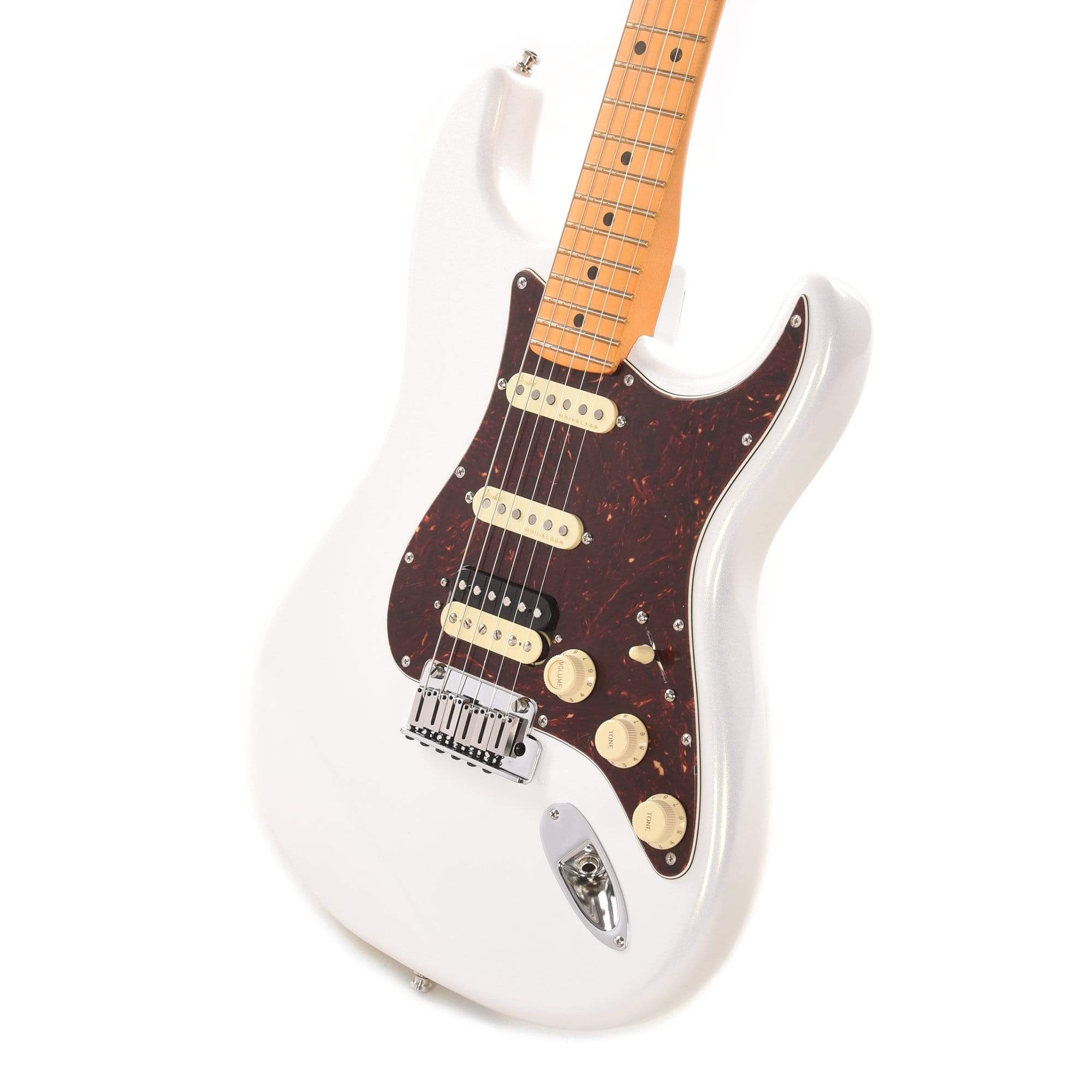 Fender American Ultra Stratocaster Arctic Pearl Electric Guitars / Solid Body