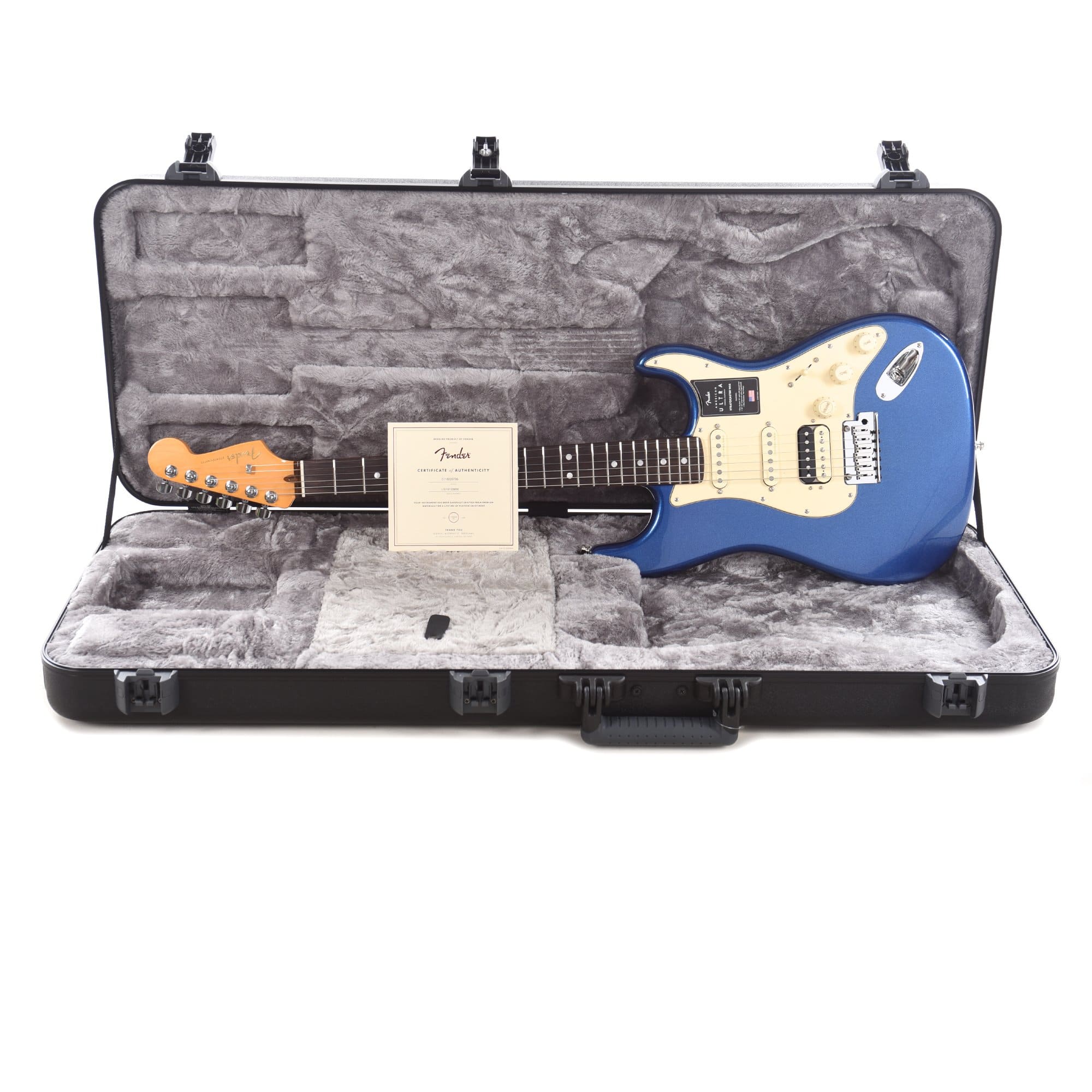 Fender American Ultra Stratocaster Cobra Blue Electric Guitars / Solid Body