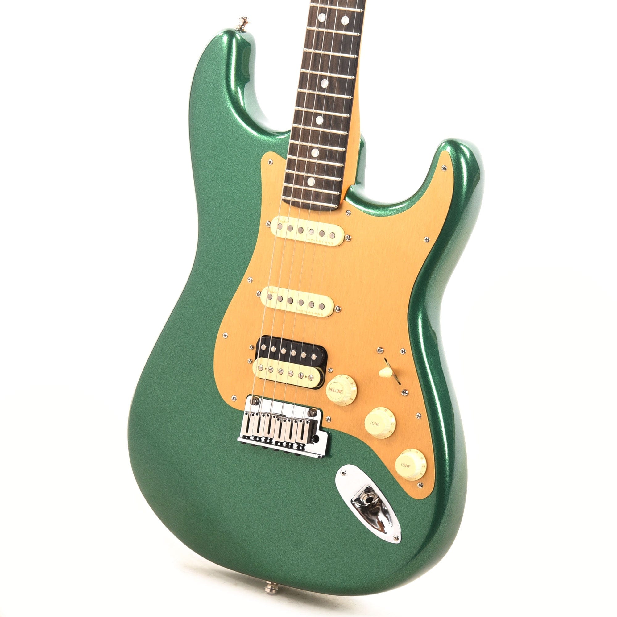 Fender American Ultra Stratocaster HSS Mystic Pine w/Ebony Fingerboard & Anodized Gold Pickguard Electric Guitars / Solid Body